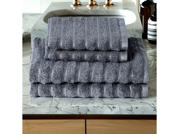 OlsenHome - Bambus Håndklæder Koksgrå - 2 stk 70X140 cm + 2 stk 50X70 cm