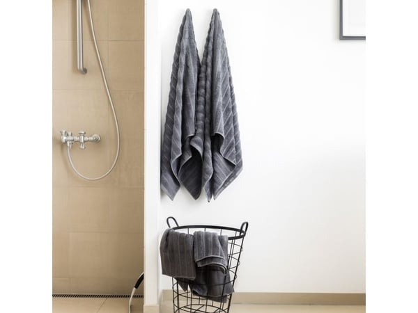 OlsenHome - Bambus Håndklæder Koksgrå - 2 stk 70X140 cm + 2 stk 50X70 cm
