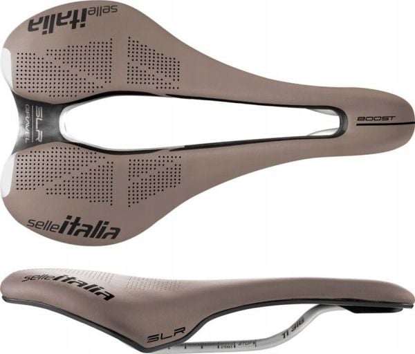 Selle Italia sete SELLE ITALIA SLR BOOST GRAVEL TI316, Superflow L, TI 316 Rail, Fibra-Tek, Light Gel, 209 g, brun (NY)