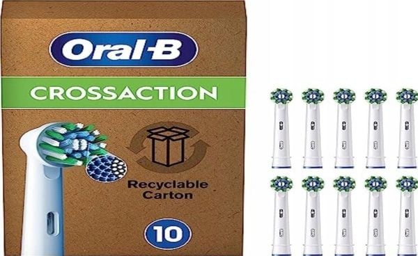 Oral-B Pro CrossAction børstehode Hvit, 10 stk