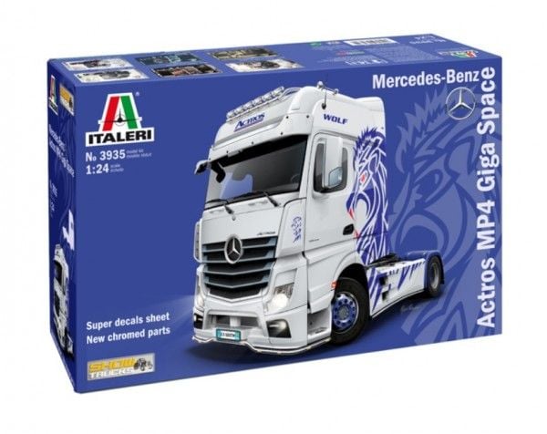 Italeri Mercedes-Benz ACTROS MP4 Giga Space, Truck/trailer, Monteringssett, 1:24, Mercedes-Benz ACTROS MP4 Giga Space, Alle kjønn, Plast