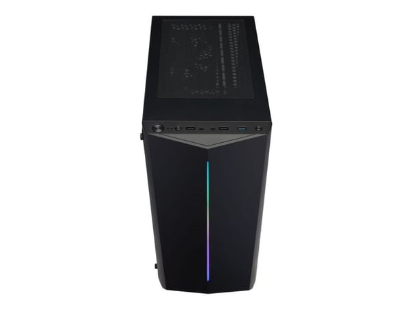FSP CMT151 - torni - ATX - sivupaneeli ikkunalla - ei virtalähdettä - musta - USB/ääni