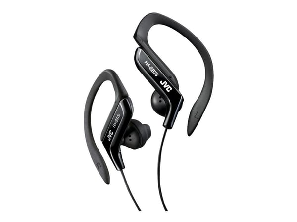 JVC HA-EB75 - Ørepropper - i øret - over-øret-montering - kablet - 3,5 mm jakk - svart