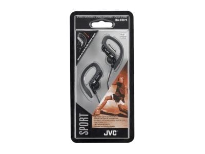 JVC HA-EB75 - Ørepropper - i øret - over-øret-montering - kablet - 3,5 mm jakk - svart