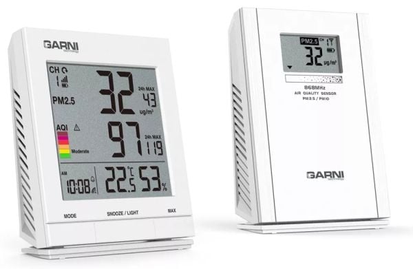 GARNI 204 OneCare, Hvit, Luftkvalitet, Inne hygrometer, Inne Termometer, Hygrometer, Termometer, 1 - 99%, 1%, 0,1 °C