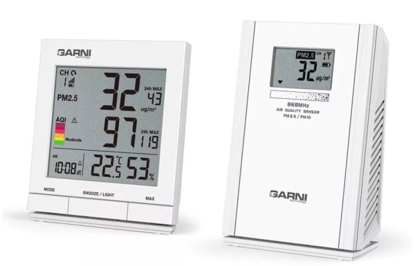 GARNI 204 OneCare, Hvit, Luftkvalitet, Inne hygrometer, Inne Termometer, Hygrometer, Termometer, 1 - 99%, 1%, 0,1 °C