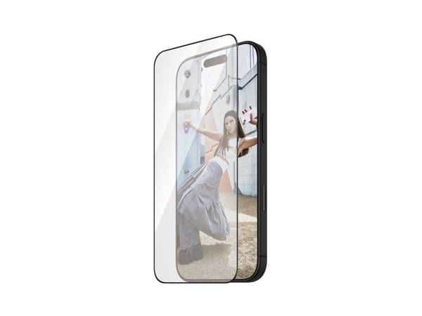 SAFE. by PanzerGlass - Skjermbeskyttelse for mobiltelefon - ultrabred passform - glass - rammefarge svart - for Apple iPhone 15 Plus, 16 Plus