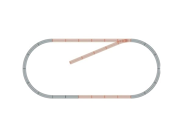 H0 Roco geoLINE (med ballast) 61101 Utvidelsessett 1 sett