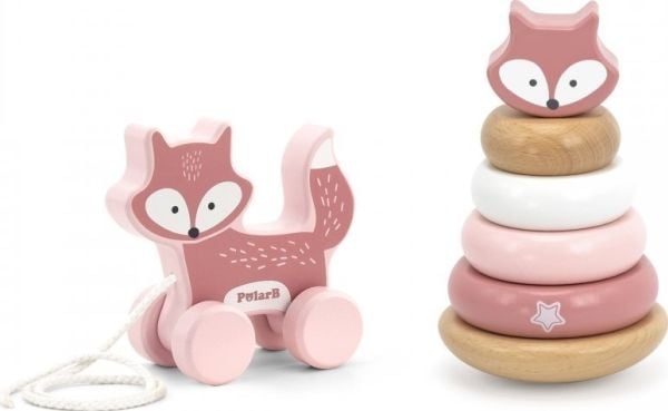Viga Toys sett med tre lister/pyramide + lister til å trekke