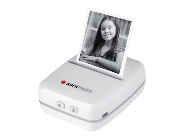 AgfaPhoto Realpix Pocket P, termisk, 203 x 203 dpi, Bluetooth, Hvid