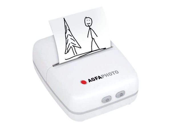 AgfaPhoto Realpix Pocket P, termisk, 203 x 203 dpi, Bluetooth, Hvid