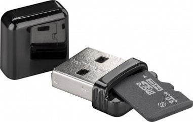 Goobay 38656, MicroSD (TransFlash), Svart, 480 Mbit/s, USB, 1 styck, Polypåse