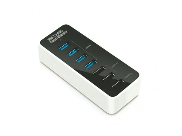 Techly IUSB3-TLYBV7, USB 2.0, USB 3.2 Gen 1 (3.1 Gen 1) Type-A, 5000 Mbit/s, Svart, Hvit, CE, FCC, RoHS, WEEE/RAEE, 12 V, 5 V