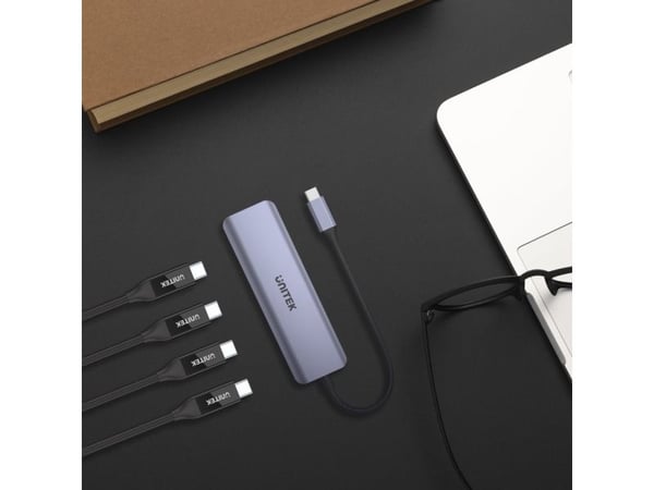 Unitek uHUB Q4 Next H1107K - Hub - 4 x USB-C - stasjonær