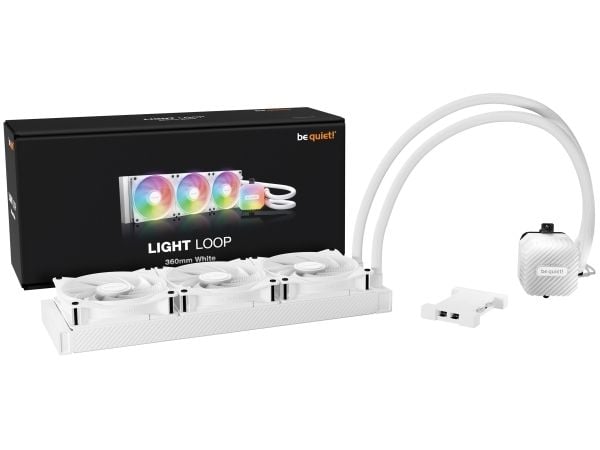 be quiet! be quiet! LIGHT LOOP 360mm, All-in-one nestejäähdytin, 36 cm, 17.2 dB, 36.8 dB, Valkoinen