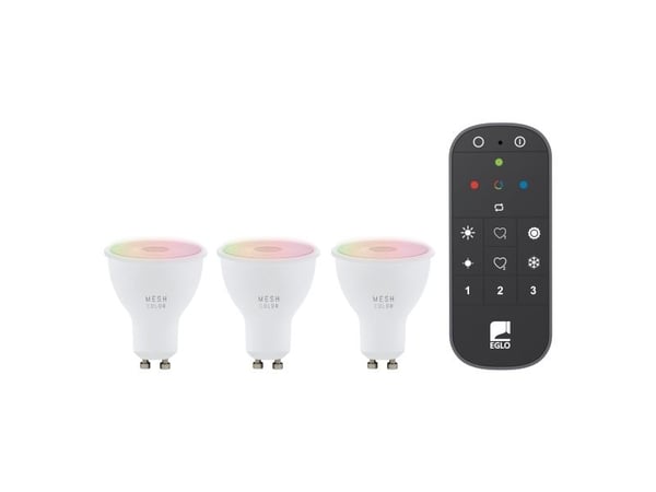 EGLO CONNECT-Z GU10 smartpærer - 3-pakning med fjernkontroll - 345 lm