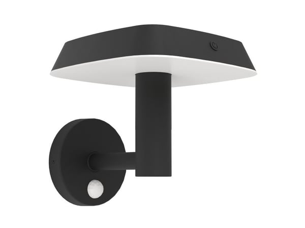 EGLO DREOLI SOLCELLEVEGG M/SENSOR SVART/HVIT