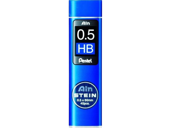 Stifter, Pentel Ain Stein High, HB, 0,5 mm, pakke a 12 stk a 40 miner