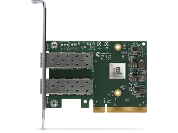 Mellanox Technologies MCX631102AN-ADAT, Intern, Koblet med ledninger (ikke trådløs), PCI Express, Fiber, 25000 Mbit/s, Grønn