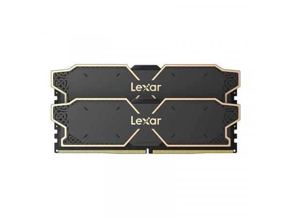 Lexar THOR OC - DDR5 - sett - 32 GB: 2 x 16 GB - DIMM 288-pin lav profil - 6000 MT/s / PC5-24000 - CL38 - 1.25 V - ikke-bufret - on-die ECC - svart