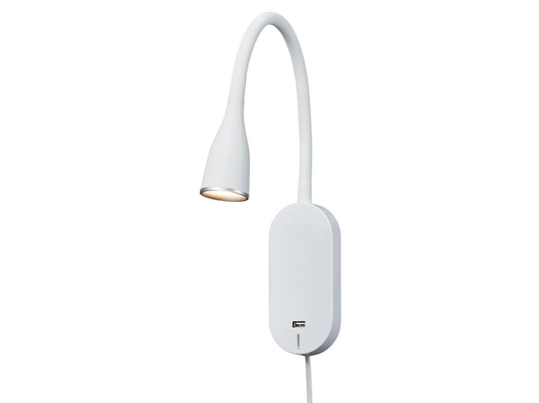 Vegg-/Væglampe EYE USB LED hvit