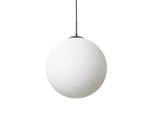 Hengelampe CAFE CHICAGO Ø40 cm opal/svart