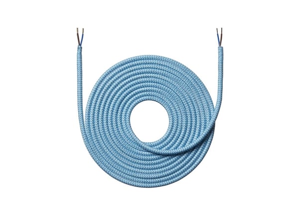 Nielsen Light Fabric Cord - 4 meter - Zigzag Ljusblå