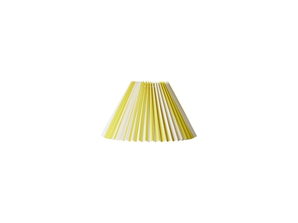 Plisségardin stripete Hacienda side 21 cm gul/hvit