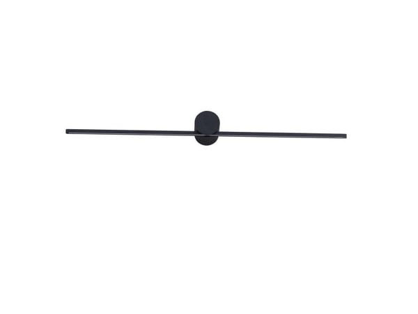 Light Prestige moderne lang vegglampe i svart over speil