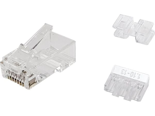 Equip 121146, RJ-45, Gjennomsiktig, Hankjønn, Rett, Cat6a, Gull