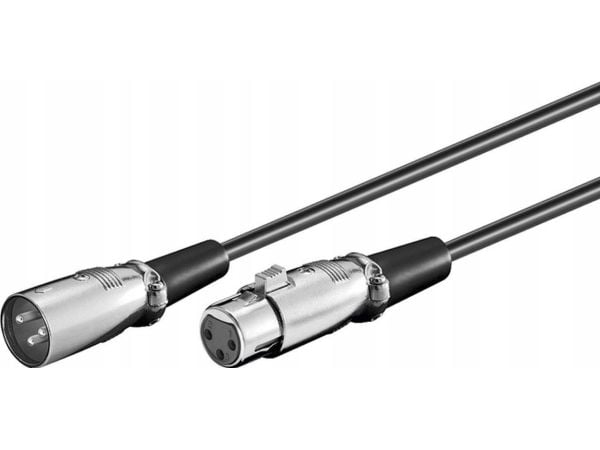 VivoLink - Lydkabel - XLR3 hann til XLR3 hunn - 15 m - skjermet - svart