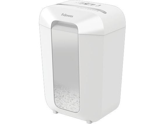 Fellowes Powershred LX70 dokumentmakulator med partikkelkutt P-4, 4 x 40 mm, opptil 11 ark, hvit
