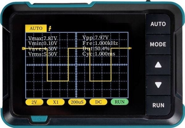 Joy-iT DSO-200, Bärbar, Oscilloskop för digital sampling, Vanlig, Single, 0,2 MHz, 2,5 MS/s, 10 mV