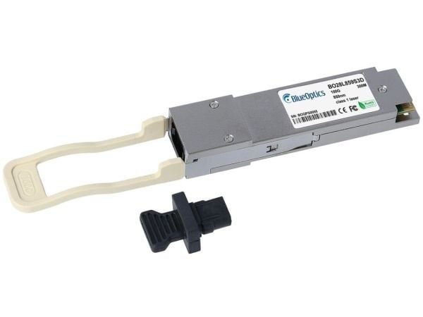 Overlegen ytelse BlueOptics BO28L859S3D Quad Small Form-Factor Pluggable 28 (QSFP28) Transceiver med MPO (Multifibre Push-On) / MTP (Multifibre-Ter...