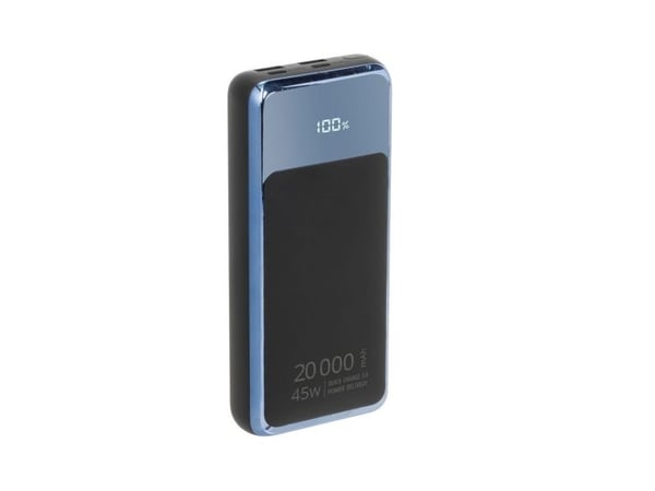 Rivacase VA1075, 20000 mAh, Lithium Polymer (LiPo), Sort, Blå
