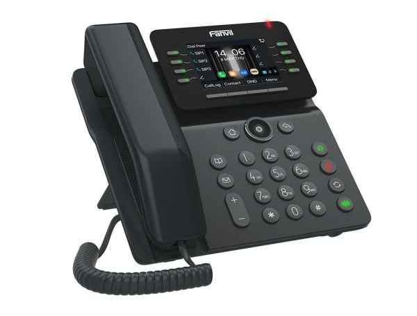 Fanvil V63, IP-telefon, Sort, Kablet håndsett, Bord/Vegg, 6 linjer, 1000 oppføringer