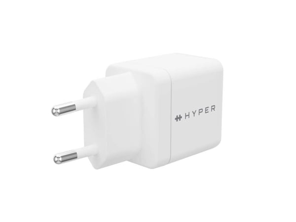 HyperJuice - Strømadapter - GaN - 35 watt - QC 3.0, Power Delivery 3.0 + PPS - 2 utgangskontakter (USB-C) - hvit - Europa