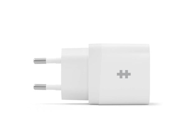 HyperJuice - Strømadapter - 20 watt - PD - 2 utgangskontakter (USB, USB-C) - hvit - Europa