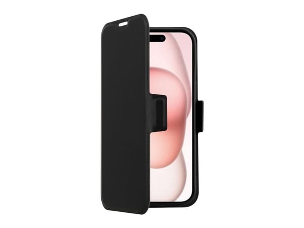 Screenor Clever - Lommebok for mobiltelefon - MagSafe-samsvar - økolær, termoplast-polyuretan (TPU) - svart - for Apple iPhone 16