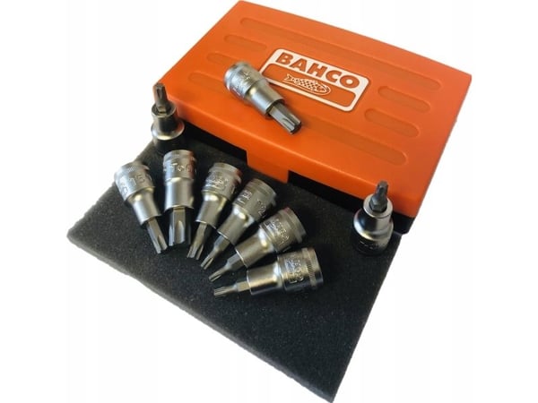 Bahco bitstoppesæt torx 1/2" 9dele T20-T60