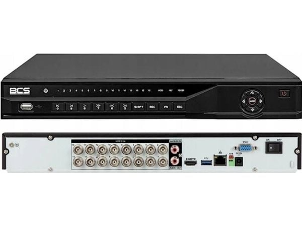 BCS-opptaker AHD, HD-CVI, HD-TVI, CVBS, TCP/IP BCS-L-XVR1602-V 16 KANALER BCS Line