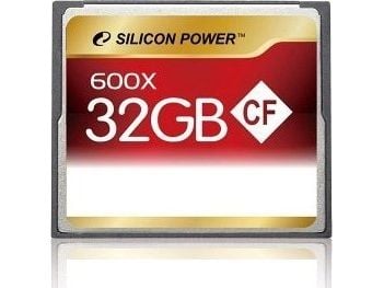 Silicon Power CF 600X, 32 GB, CompactFlash, 90 MB/s, Rød