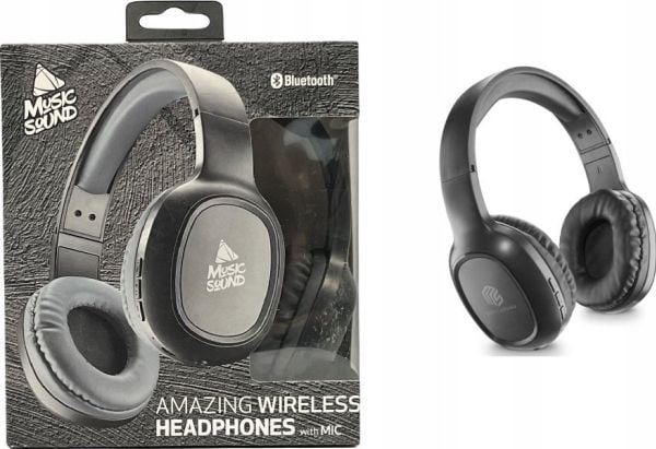 Music Sound HEADBAND BT BASIC - kablet & trådløs - samtaler/musikk - 145 g - hodetelefoner - svart (BTHEADBBASICMSK)