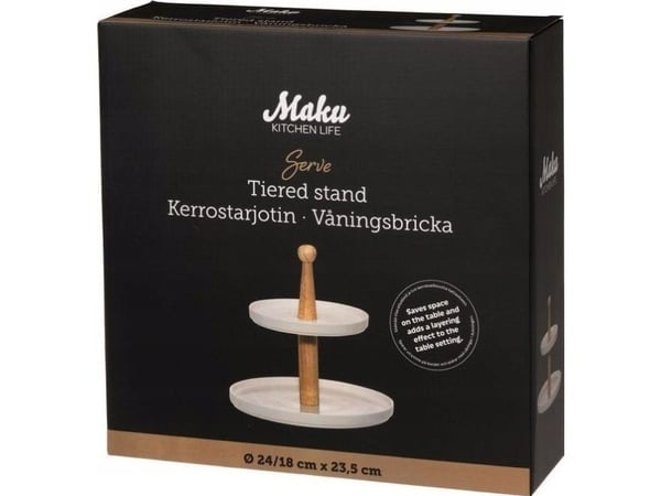Tårtfat Maku 629215; to etasjer