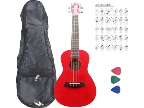 V-Tone V-TONE UK23 RD konsert akustisk ukulele 23"