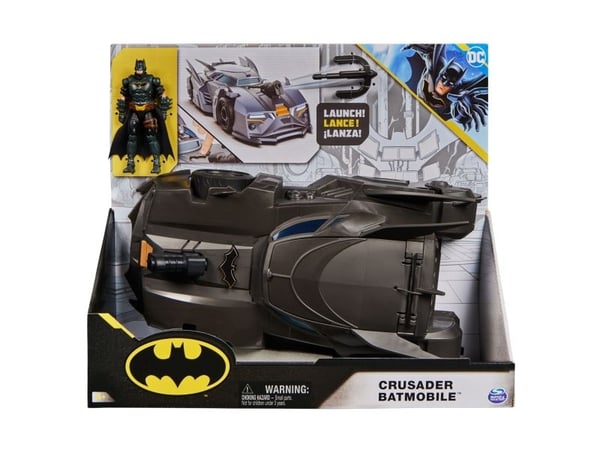 DC Comics BAT VHC 4in Crusader Batmobile GML, Kilpa-ajoneuvo, 3 vuosi/vuosia, Musta