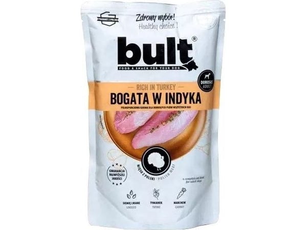 BULT Bult våt hundemat Kjøtt med kalkun 500g