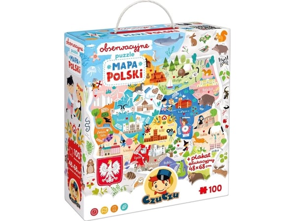 CzuCzu observasjonspuslespill - Polen kart 100 biter