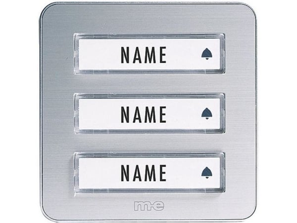 M-E MODERN-ELECTRONICS ringeknapp KTA 3 familie sølv (KTA-3 A/S)