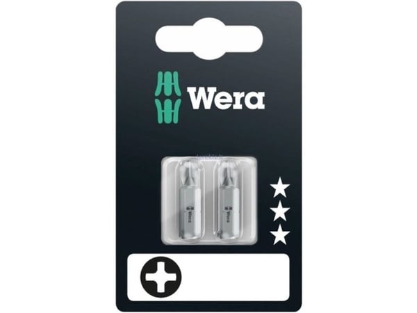 Wera 851/1 TZ SB, 2 stykker, Philips, 851/1 TZ PH 2 x PH 1x25, ISO 1173-D, 13 g, 60 mm